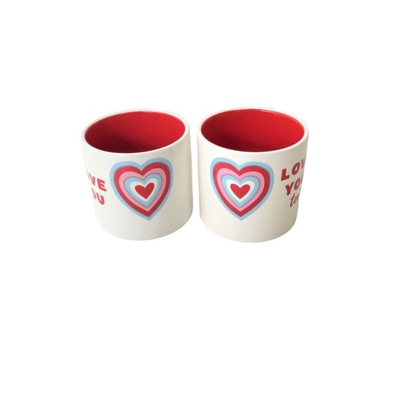 Love You, Love You Too Set of Two Mugs Hallmark - Picture 2 of 7